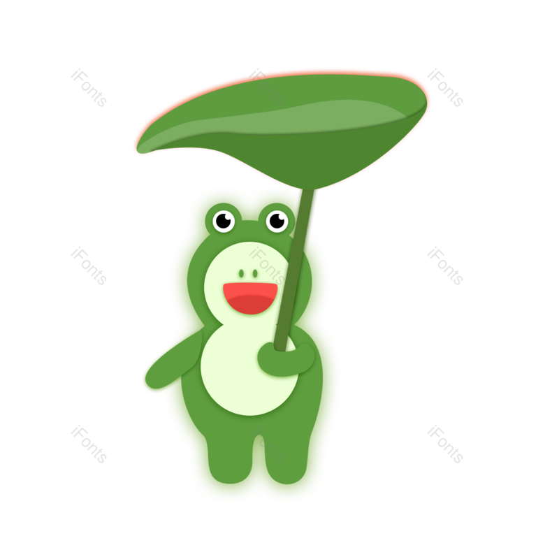卡通青蛙图片,剪纸风元素,效果元素PNG,装饰元素免抠素材